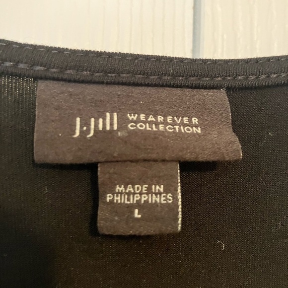 J Jill black tank wrap blouse size Large - Picture 3 of 3